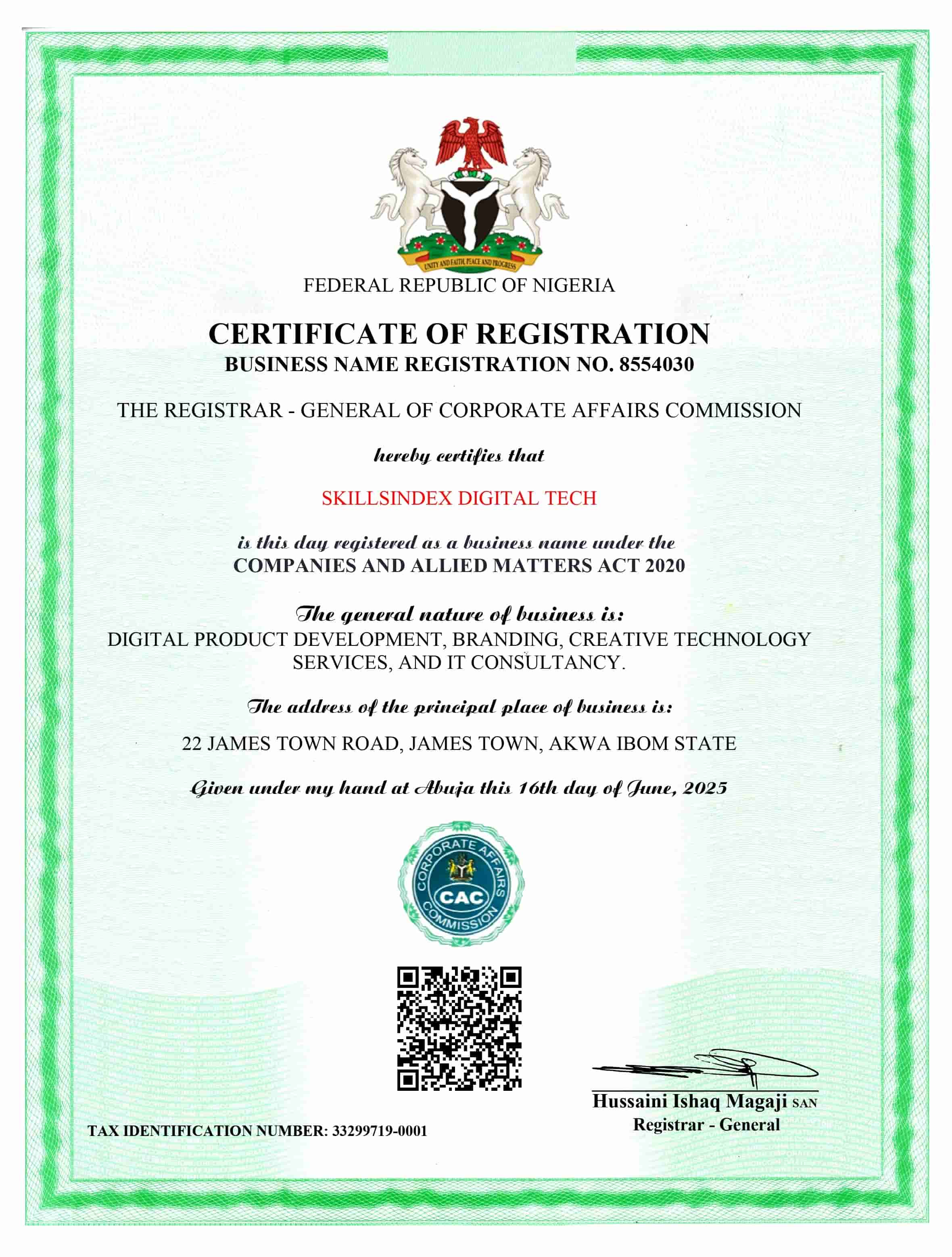 skillsindex cac certificate